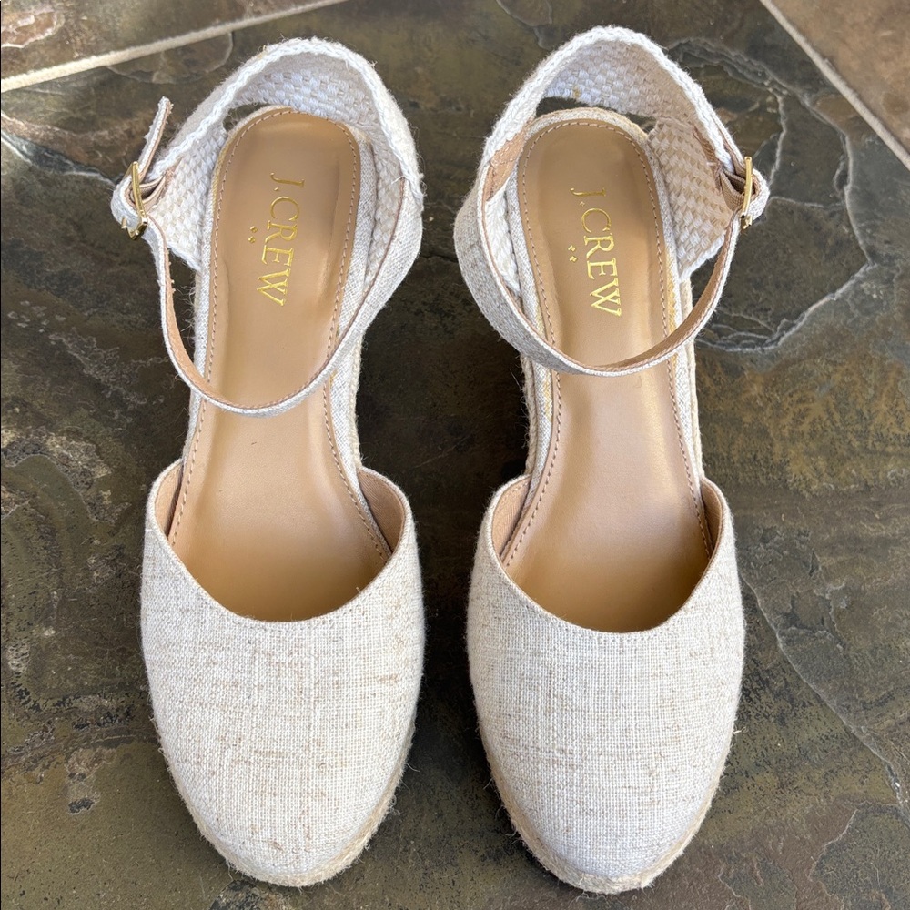J. Crew Factory Ankle-Strap Espadrille Wedge - Picture 3 of 11